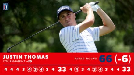 決賽輪托馬斯將向職業(yè)生涯第13個美巡賽冠軍發(fā)起沖擊 賈斯汀-托馬斯沖上了成績榜首位